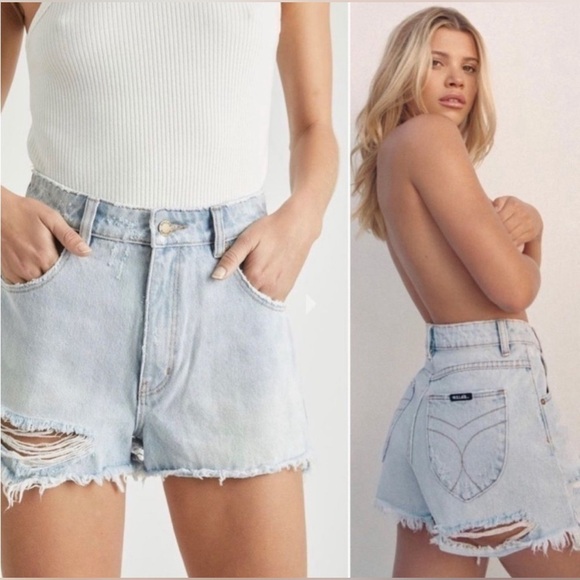 Rolla’s Dusters high rise slim Layla Beach jean shorts - Picture 1 of 10